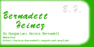 bernadett heincz business card